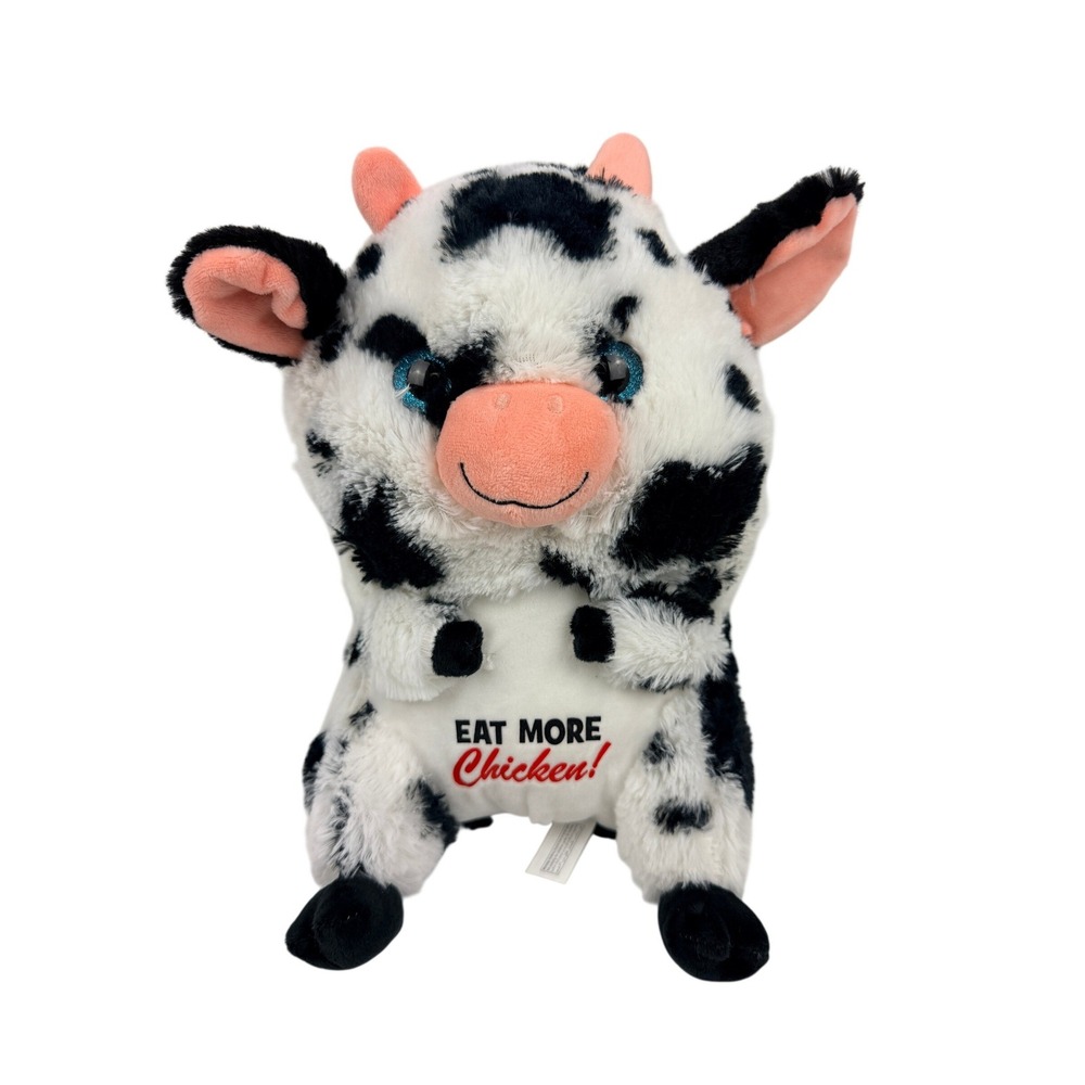 Chick-fil-A Eat More Chicken Plush Cow Nanco 02720 Blue Glitter Eyes 12" - BM